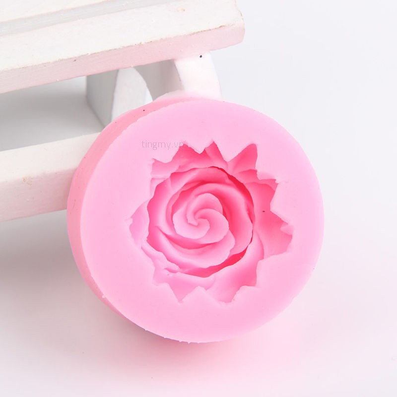 Khuôn Silicone Tạo Hình Hoa Hồng 3D Trang Trí Bánh DIY