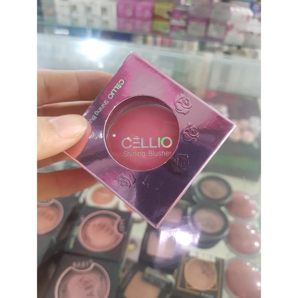 Phấn má hồng ngọc trai CELLIO SHINING BLUSHER Hàn Quốc