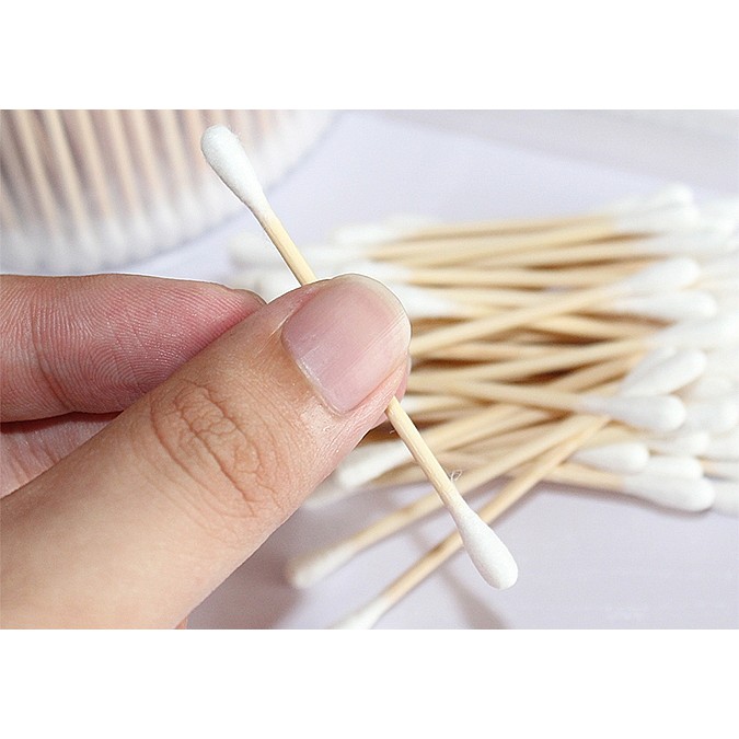 [ĐỔ BUÔN] Bộ 12 Gói Bông Ngoáy Tai Lõi Gỗ Siêu Mềm Cao Cấp