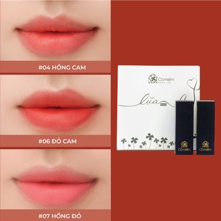 Combo 2 Thỏi Son Lụa Mini Không Chì Cỏ Mềm 4g