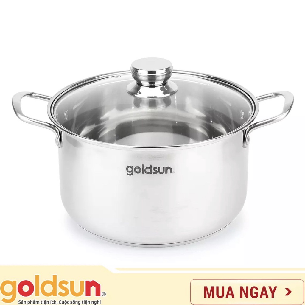 Nồi luộc gà inox Goldsun GE43-1302SG size 26-28-30cm dùng cho tất cả loại bếp