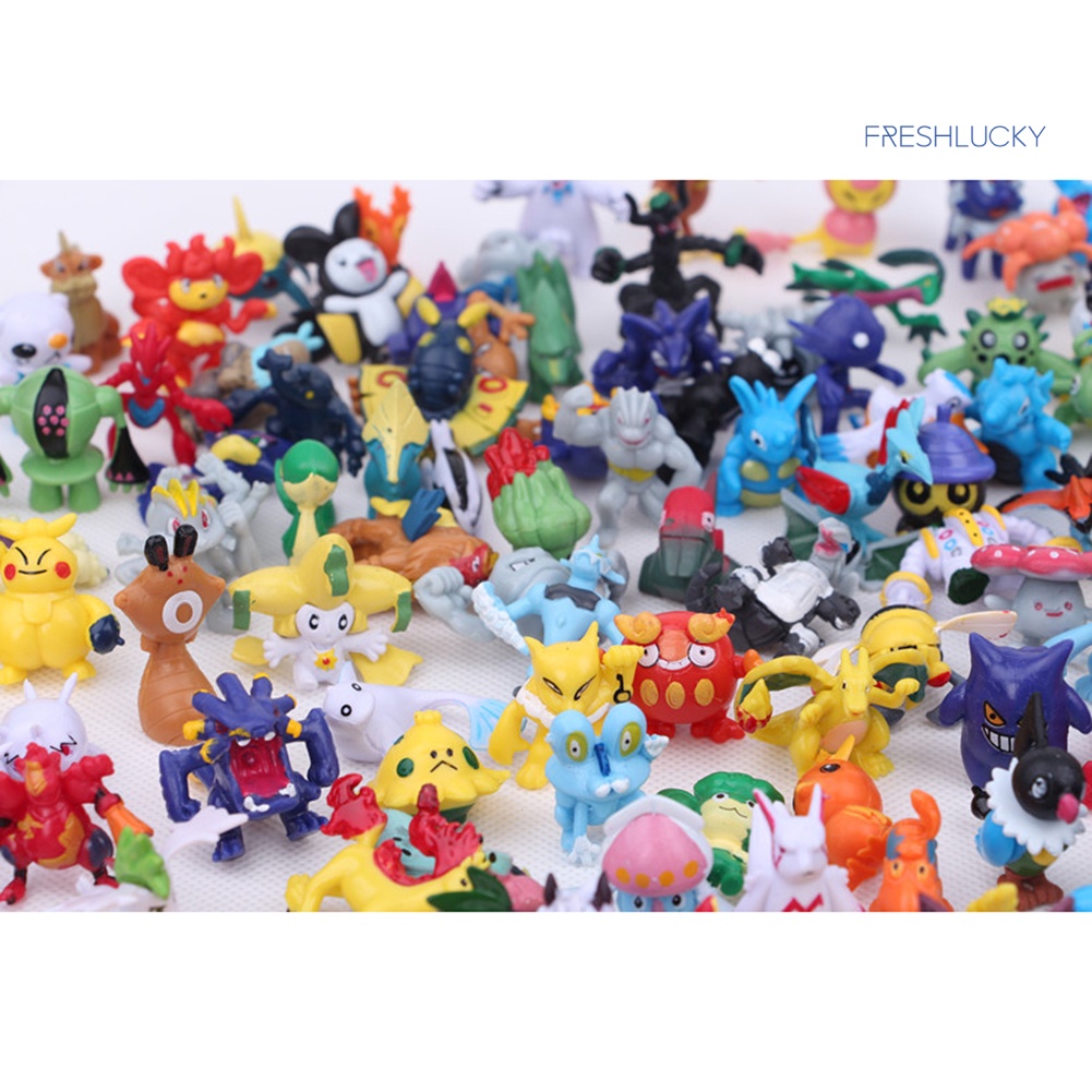 Set 144 mô hình quái vật Pokemon Go bằng nhựa PVC nhiều màu sắc