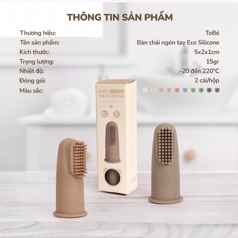 Bàn chải ngón tay Eco Silicone Tobé