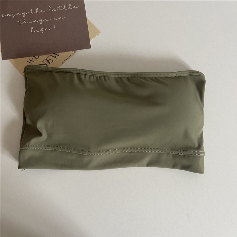 Áo Lót Ống Không Dây Bằng Lụa Mát Chất Lượng Cao