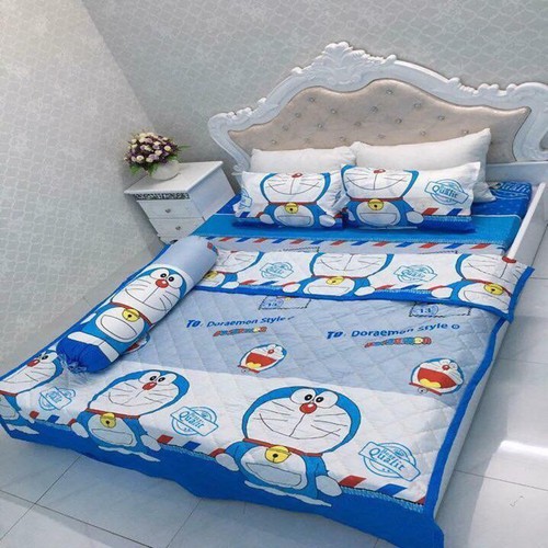 Trọn bộ 5 món chăn ga gối cotton poly nhập khẩu Hàn Quốc