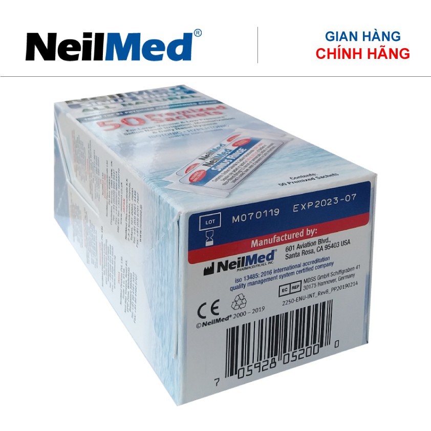 Gói Hỗn Hợp Muối Rửa Mũi Người Lớn NeilMed SinusRinse Adult 50 Sachets  ( Hộp 50 gói)