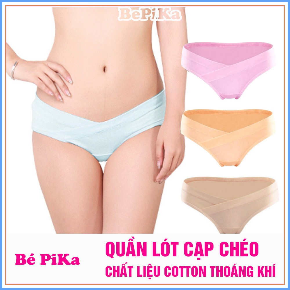 Quần Lót Bầu Cạp Chéo Cotton Mềm Mại, Thoáng khí