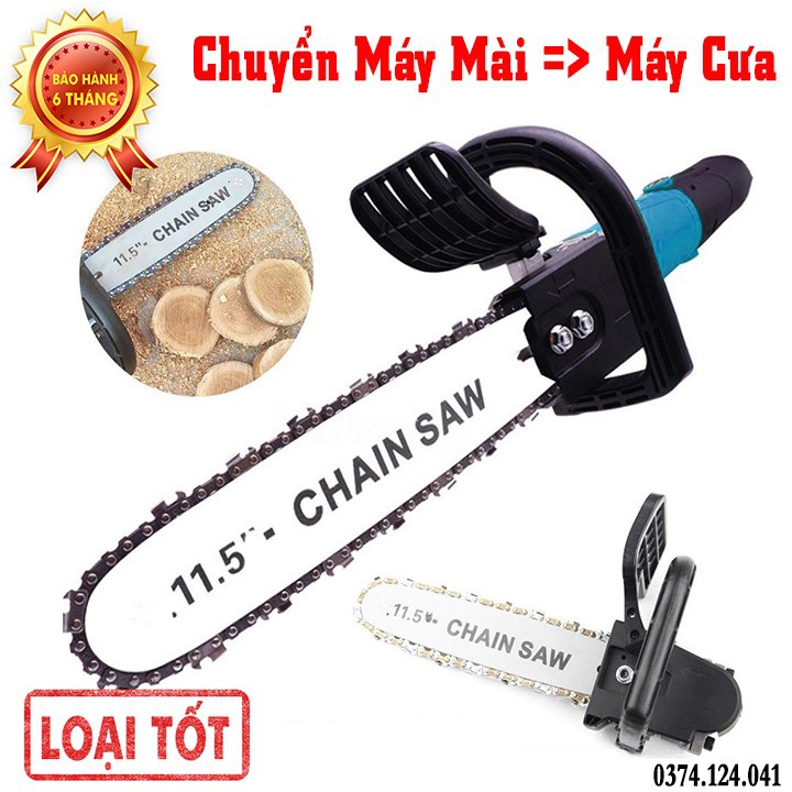 Lưỡi cưa xích gắn máy mài CHAINSAW tra dầu tự động - Chuyển đổi máy mài thành máy cưa - Cắt gỗ - Cắt cành