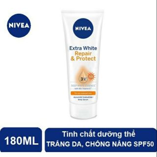 [Chính hãng™] Tinh chất dưỡng thể dưỡng trắng NIVEA giúp phục hồi và chống nắng 180ml