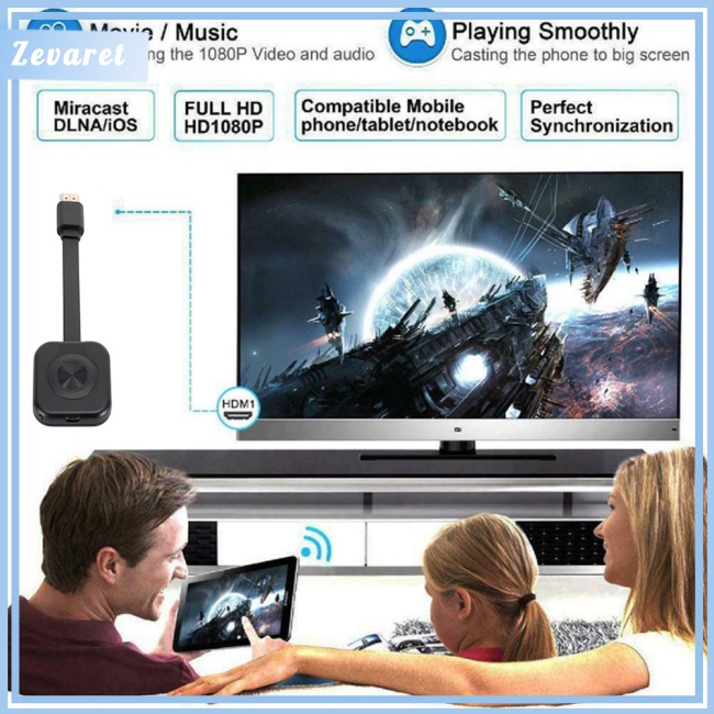 Bộ Chuyển Đổi Màn Hình Máy Chiếu Zevaret W13 Không Dây Độ Phân Giải Cao Hdmi Cho Điện Thoại Di Động / Máy Tính