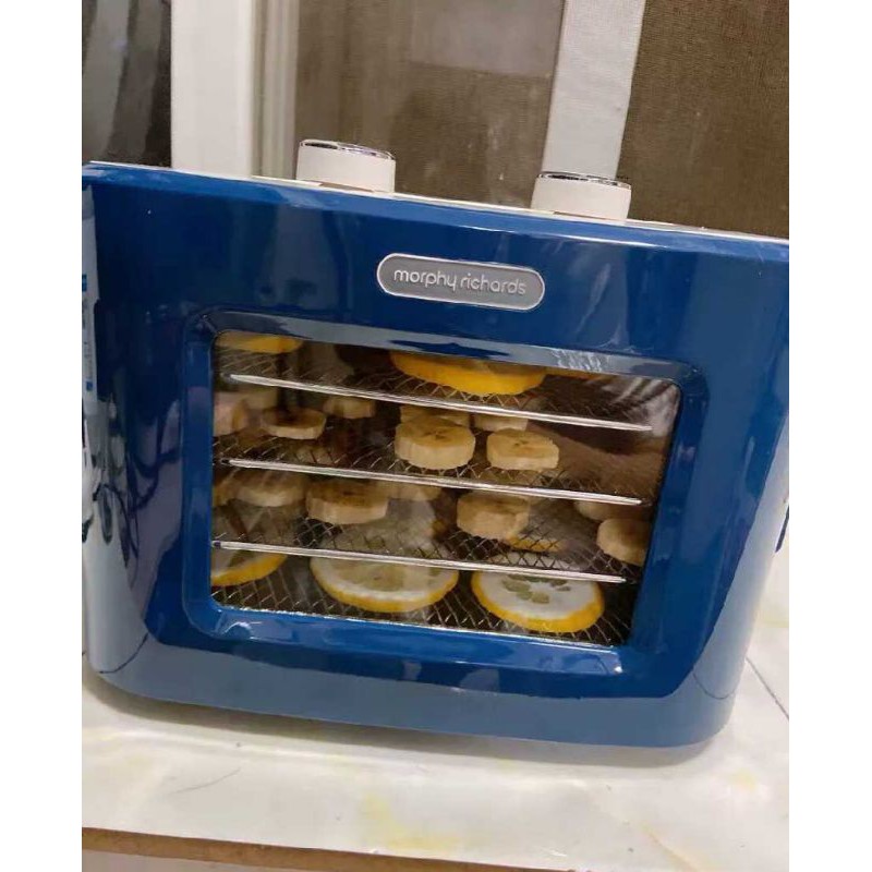 Máy sấy thực phẩm Morphy Richards MR6255 - Trắng xanh, 4 khay thép không gỉ, công suất 400W
