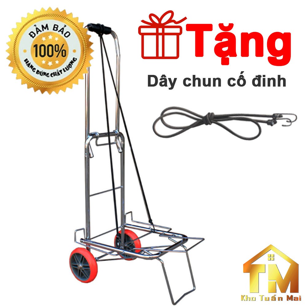 Xe Đi Chợ,Kéo Hàng, Đẩy Đồ Rất Nhẹ Nhàng, Đa năng inox 304%- nhỏ ngọn -nhẹ nhàng-siêu bền -tiện lợi