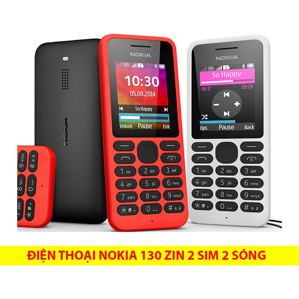 Điện thoại 2 sim chính hãng Nokia 130 giá rẻ