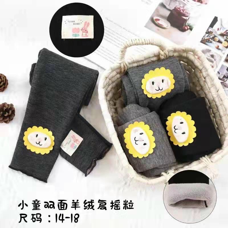 Quần legging Quảng Châu lót nỉ ấm mặc trời lạnh cho bé gái 0-5 tuổi