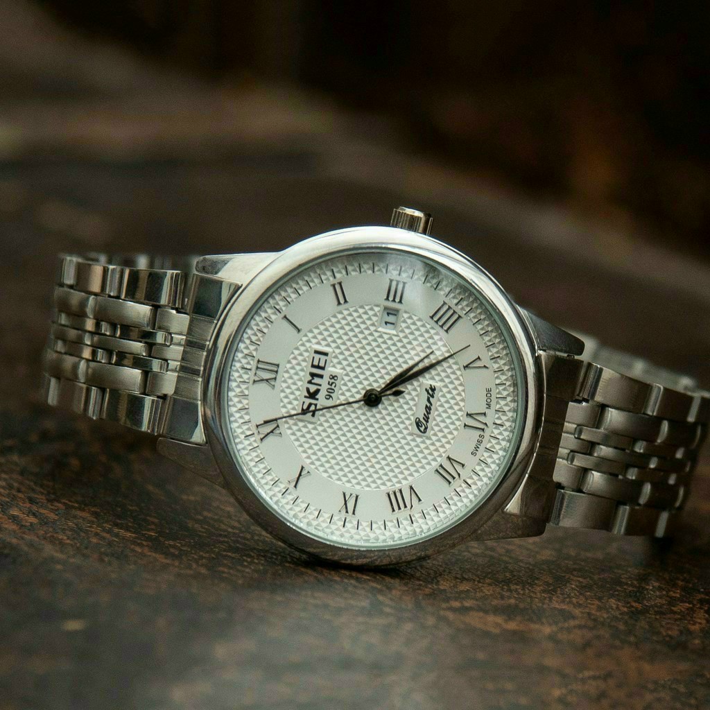 Đồng hồ đeo tay nam, đồng hồ nam dây kim loại SKMEI mặt tròn cao cấp, phong cách công sở, thời trang cao cấp giá siêu rẻ