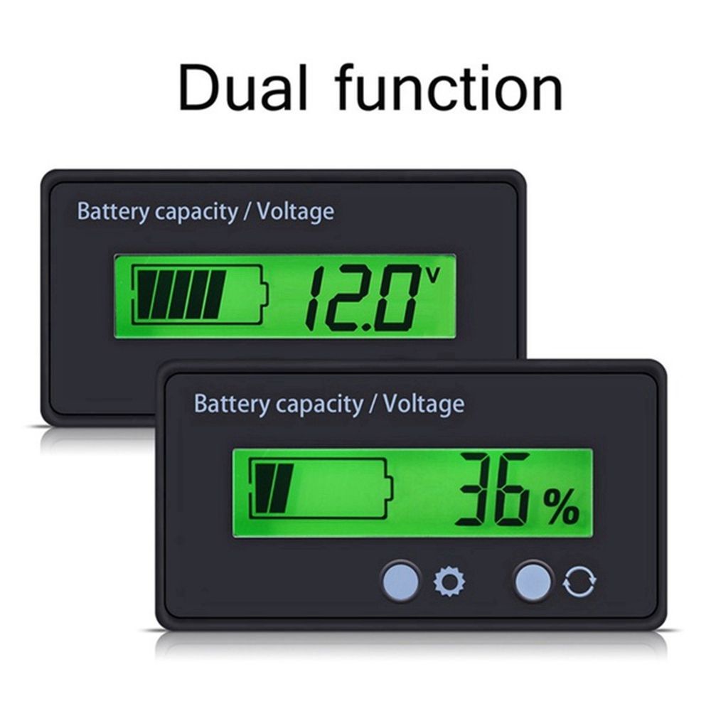 Máy Đo Dung Lượng Pin 12 / 24 / 36v / 48v Màn Hình Lcd Kỹ Thuật Số Nhiều Màu Sắc Kèm Dây Cáp Lead-Acid