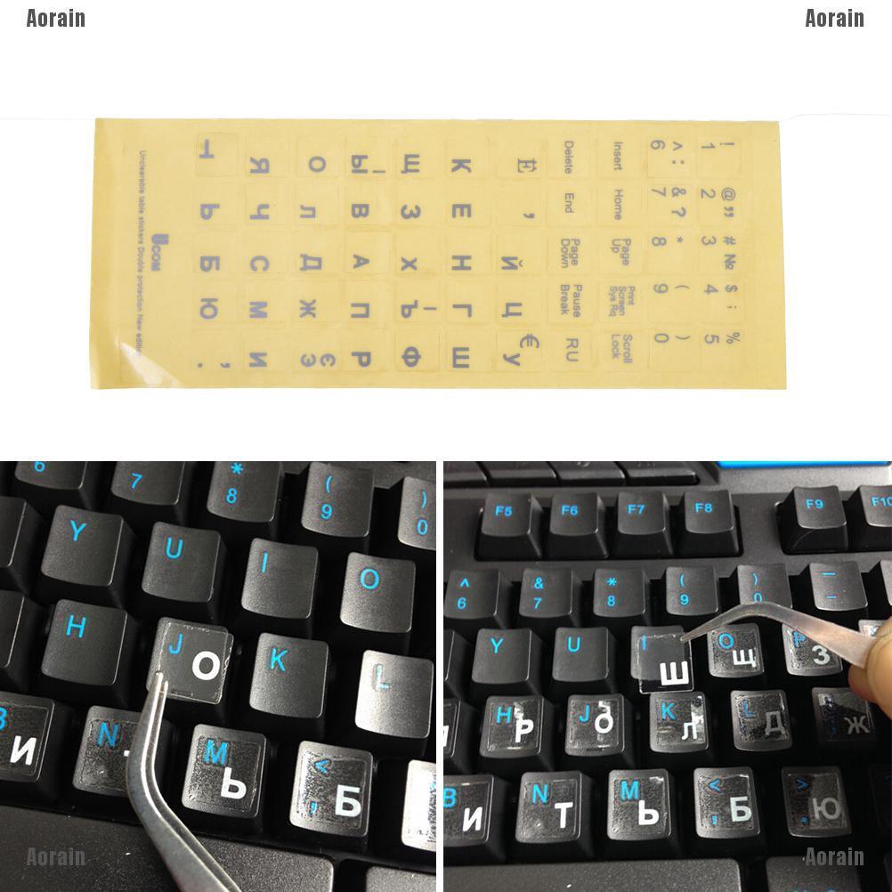 Miếng Dán Bàn Phím Trong Suốt In Chữ Tiếng Nga Cho laptop