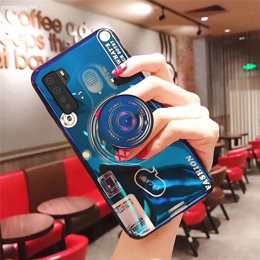 Ốp điện thoại silicon mềm kiểu camera có đế đỡ cho Huawei Nova 7 Pro Nova 7i 7se Honor X10 30 Pro 30S V30 Play 3T 4T