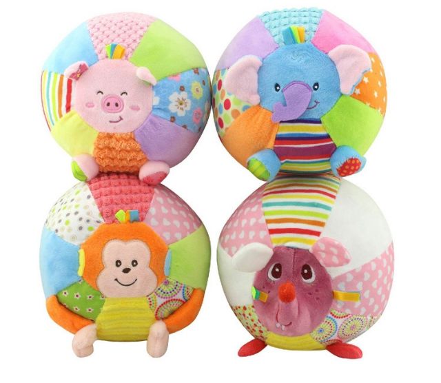 [Mã LIFE0503TOYS giảm 10% đơn 0Đ] Bóng Vải Mềm Lục Lạc Luyện Vận Động Đồ Chơi An Toàn Cho Bé B10