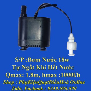 Bơm nước 18w - 16w tự ngắt khi hết nước