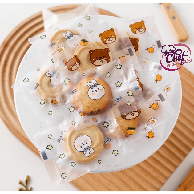 Túi đựng bánh quy, hạnh nhân, bánh hành hình gấu/thỏ