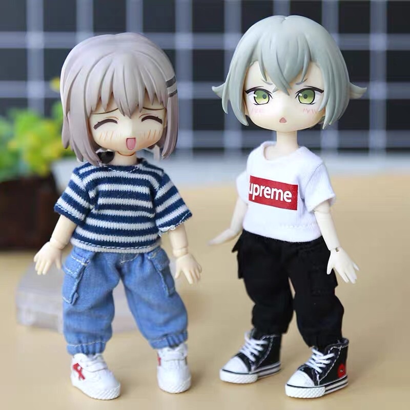 Quần bom kaki túi hộp cho búp bê ob11, nendoll