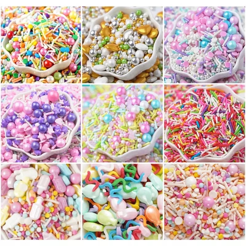 Kẹo bông đường các màu trang trí bánh kem 50g