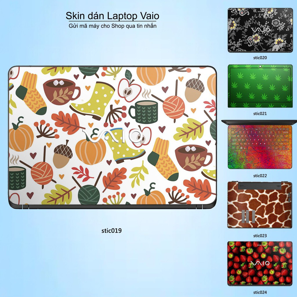 Skin dán Laptop Sony Vaio in hình Hoa văn sticker nhiều mẫu 4 (inbox mã máy cho Shop)