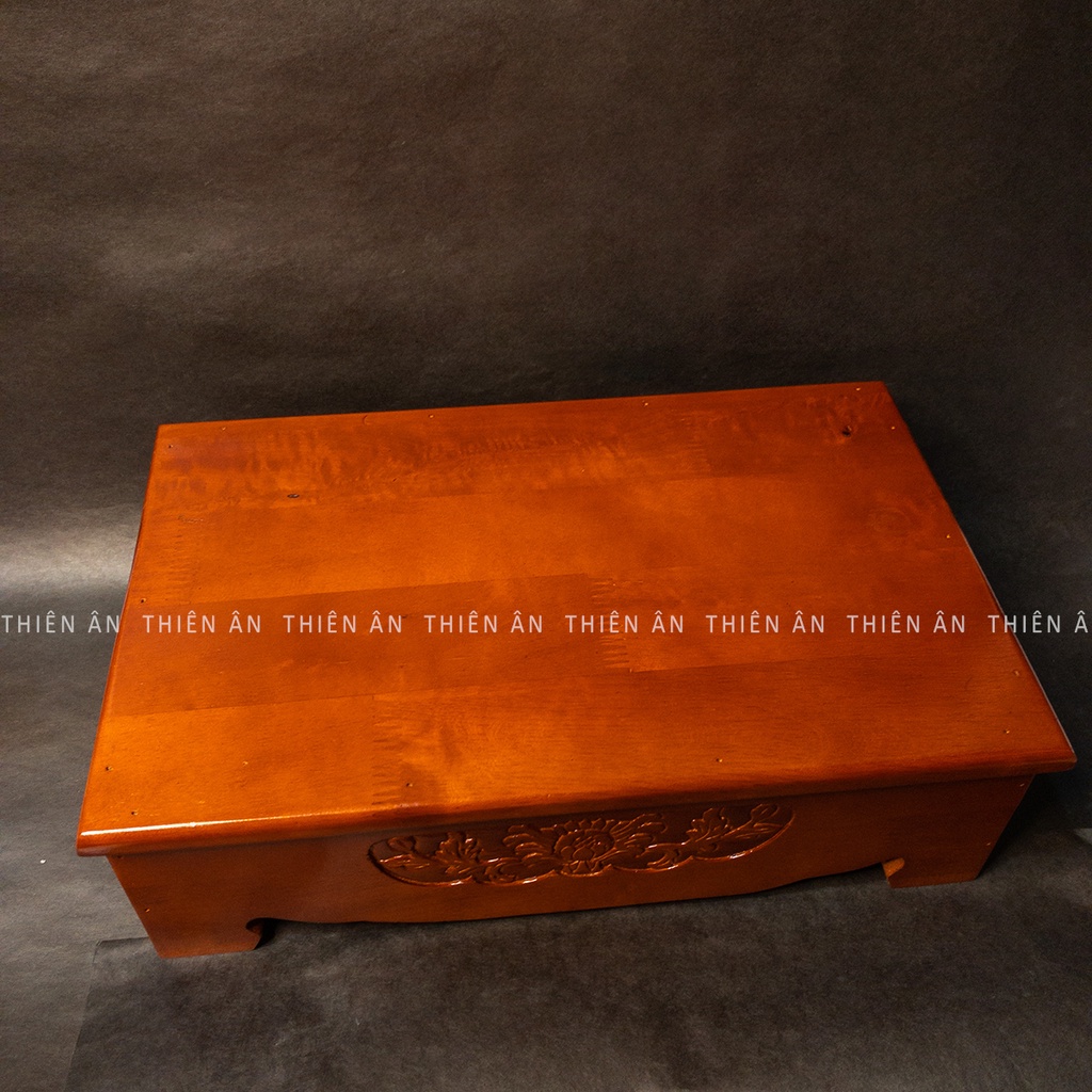 Đôn gỗ hình chữ nhật  để kê tượng, làm từ gỗ Cao Su có 9 size