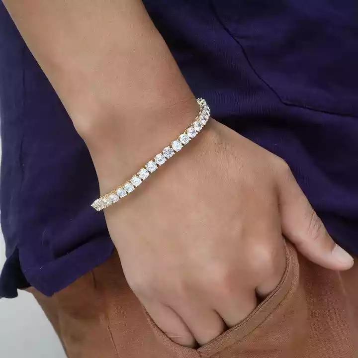 Vòng Tay Đính Đá Zircon AAA+ Dây Xích Phong Cách Punk Sang Trọng Dành Cho Nữ OHH118