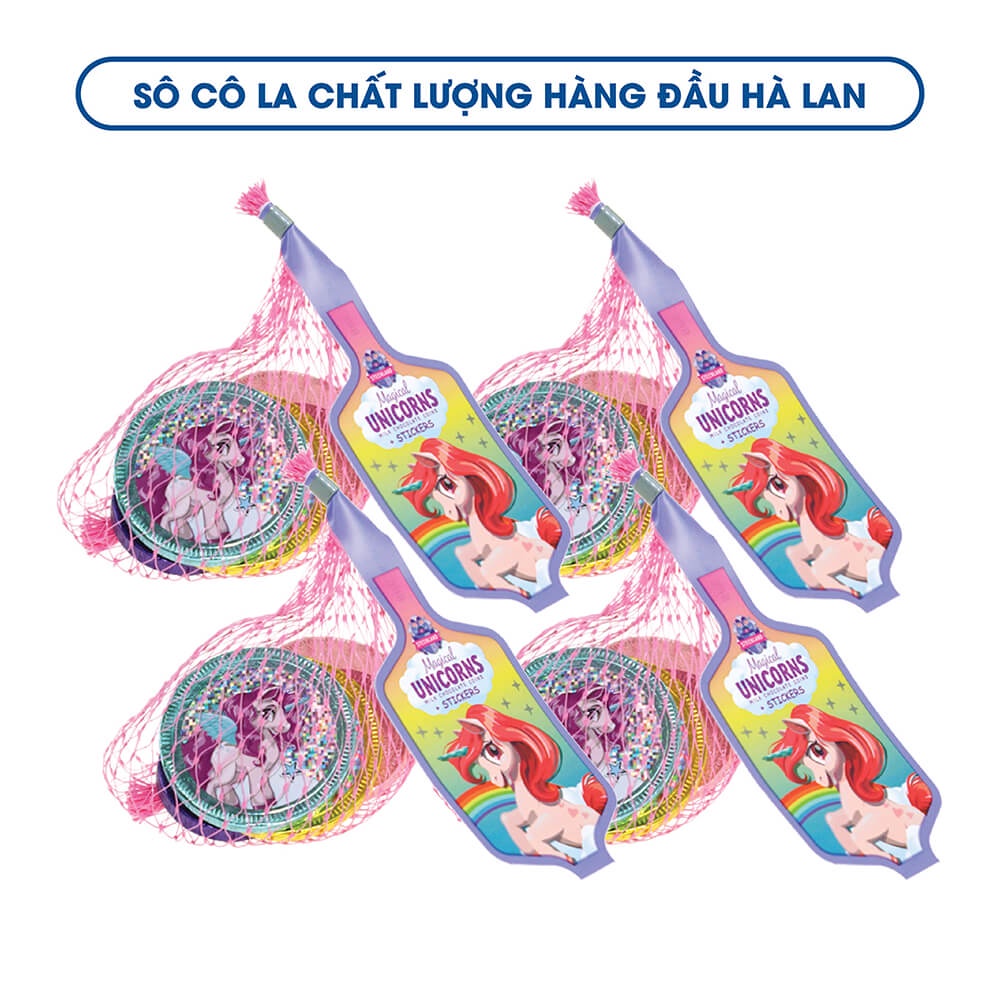 4 túm Sô cô la sữa đồng xu khủng long, lạc đà, kỳ lân Steenland Hà Lan 30g