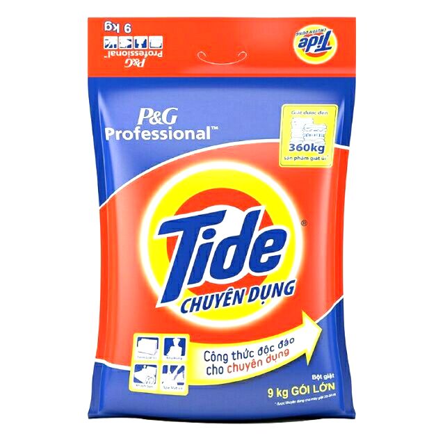 Bột giặt Tide chuyên dụng túi 9kg.