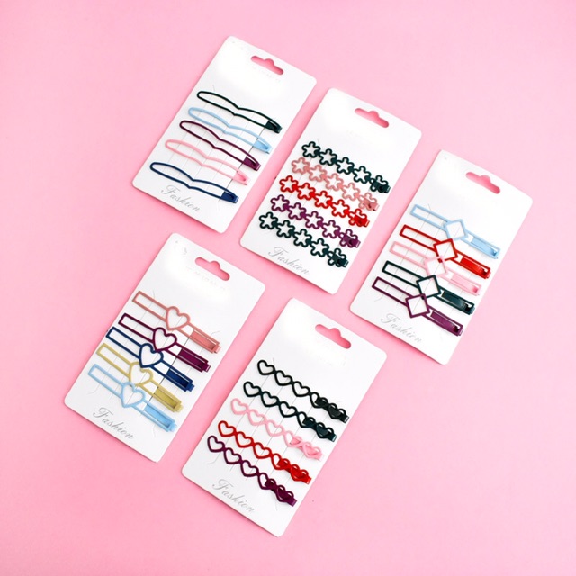 Sỉ 12 vỉ kẹp tóc mái 5 chiếc hình 127k