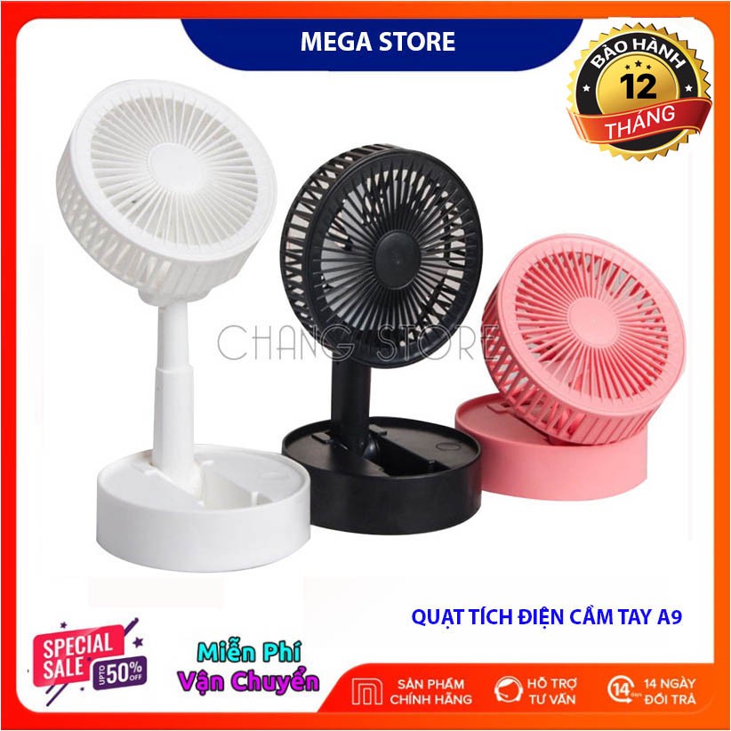 💔Bảo Hành 3 Tháng💔Quạt Mini Để Bàn Sạc Tích Điện Gấp Gọn USB Fan A9, có thể mang đi học đi làm thoải mái