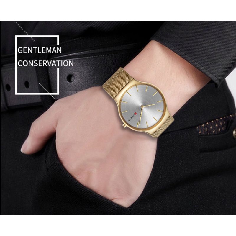 Đồng hồ nam thạch anh thương hiệu Curren M 8256 (gold)