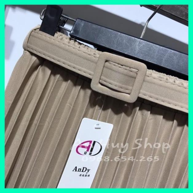 Chân váy midi dáng dài  LYNS kiểu dáng xếp ly có kèm đai Nhiều màu - MSD05 | BigBuy360 - bigbuy360.vn