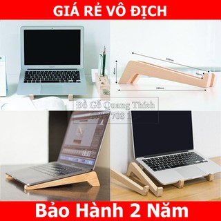 Giá đỡ Laptop, Kệ Laptop/Macbook bằng gỗ tự nhiên cao cấp QT03