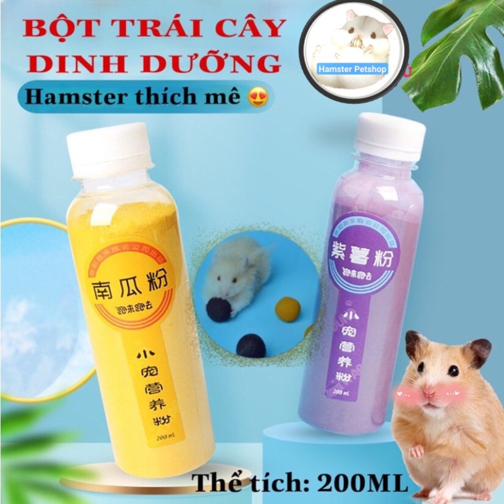 Bột làm bánh dinh dưỡng trái cây ăn dặm, làm bánh cho hamster , thỏ , bọ , sóc 200ml