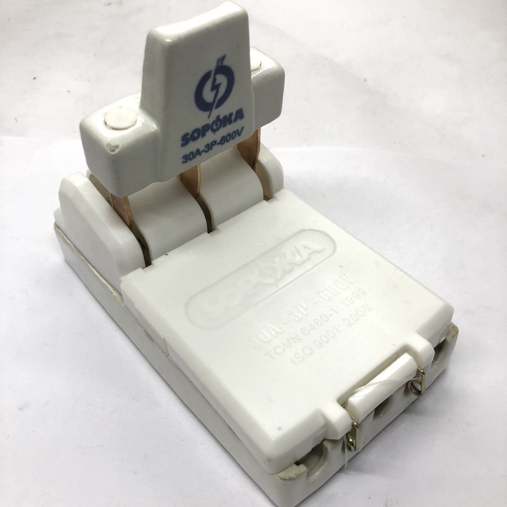 Cầu dao đế sứ 30A 3P Sopoka D9 - Điện Việt