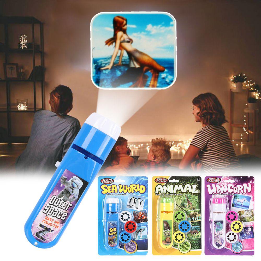 Đèn Pin Chiếu Hình Hoạt Hình Vui Nhộn Dành Cho Bé