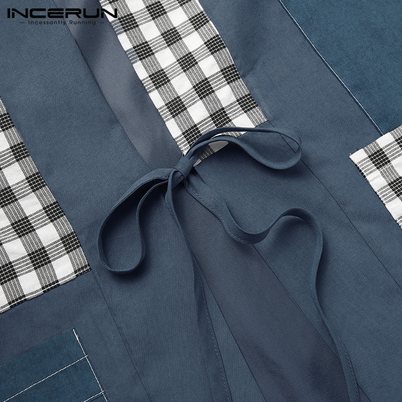 Áo khoác cardigan INCERUN tay 3/4 phong cách Vintage thời trang nam nữ | BigBuy360 - bigbuy360.vn