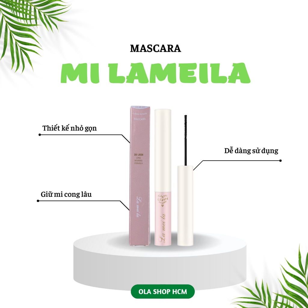 Mascara Siêu Mảnh Tơi Mi Lameila Vỏ Hồng - Mascara Làm Dày , Cong Mi Giúp Mi Tự Nhiên