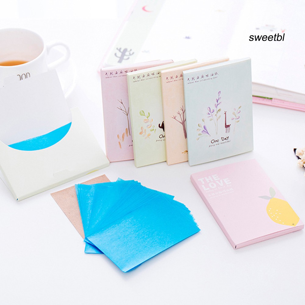 [Hàng mới về] Bộ 50 tờ giấy thấm dầu giúp kiểm soát dầu cố định lớp trang điểm làm sạch gương mặt | BigBuy360 - bigbuy360.vn