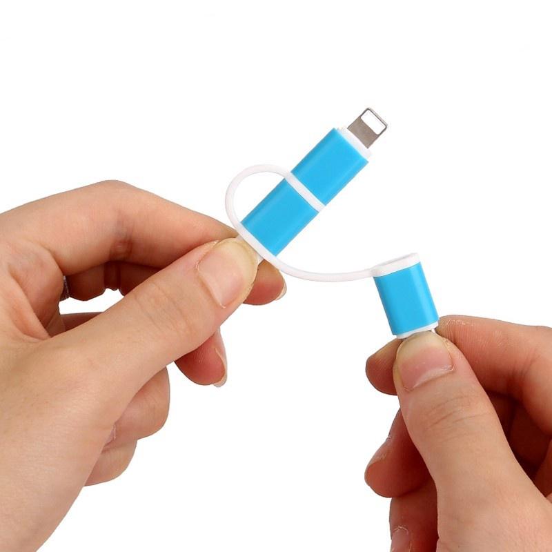 Dây cáp sạc 3 trong 1 đầu Micro USB / Type-C / Lightning cho IOS Android