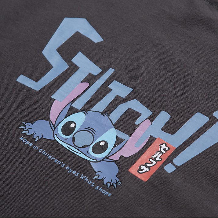 Áo Thun form rộng tay lỡ Unisex Stitch Nam Nữ Phong Cách Hàn Quốc street wear Chất Cotton Thoáng Mát AT 36 HALEY