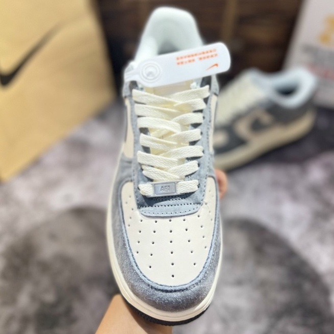 Giày Sneaker Af1 Grey Cream/Af1 Xám Da Lộn