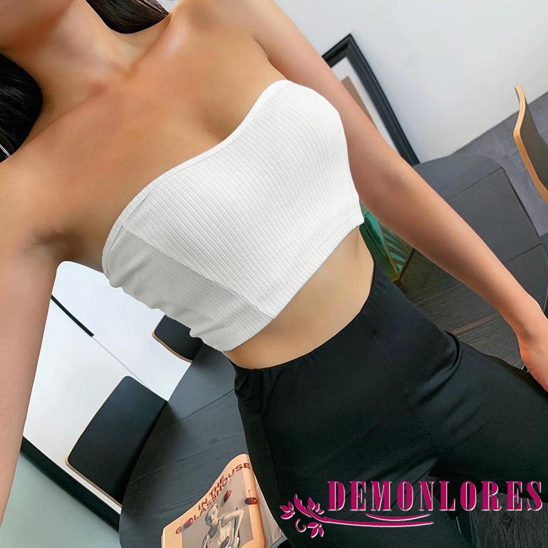 Áo ống màu trơn thời trang quyến rũ cho nữ