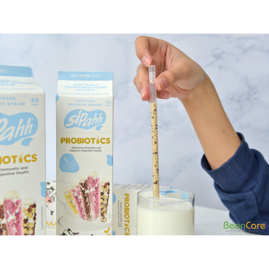 HỘP 40 ỐNG HÚT SIPAHH BỔ SUNG PROBIOTIC - DÀNH CHO BÉ LƯỜI UỐNG SỮA (HÀNG ÚC)