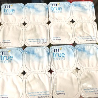 [Bebu123]Sữa Chua TH True Milk Có Đường Lốc 4 hộp x 100g( Nhận đơn qua Grab/NowShip)
