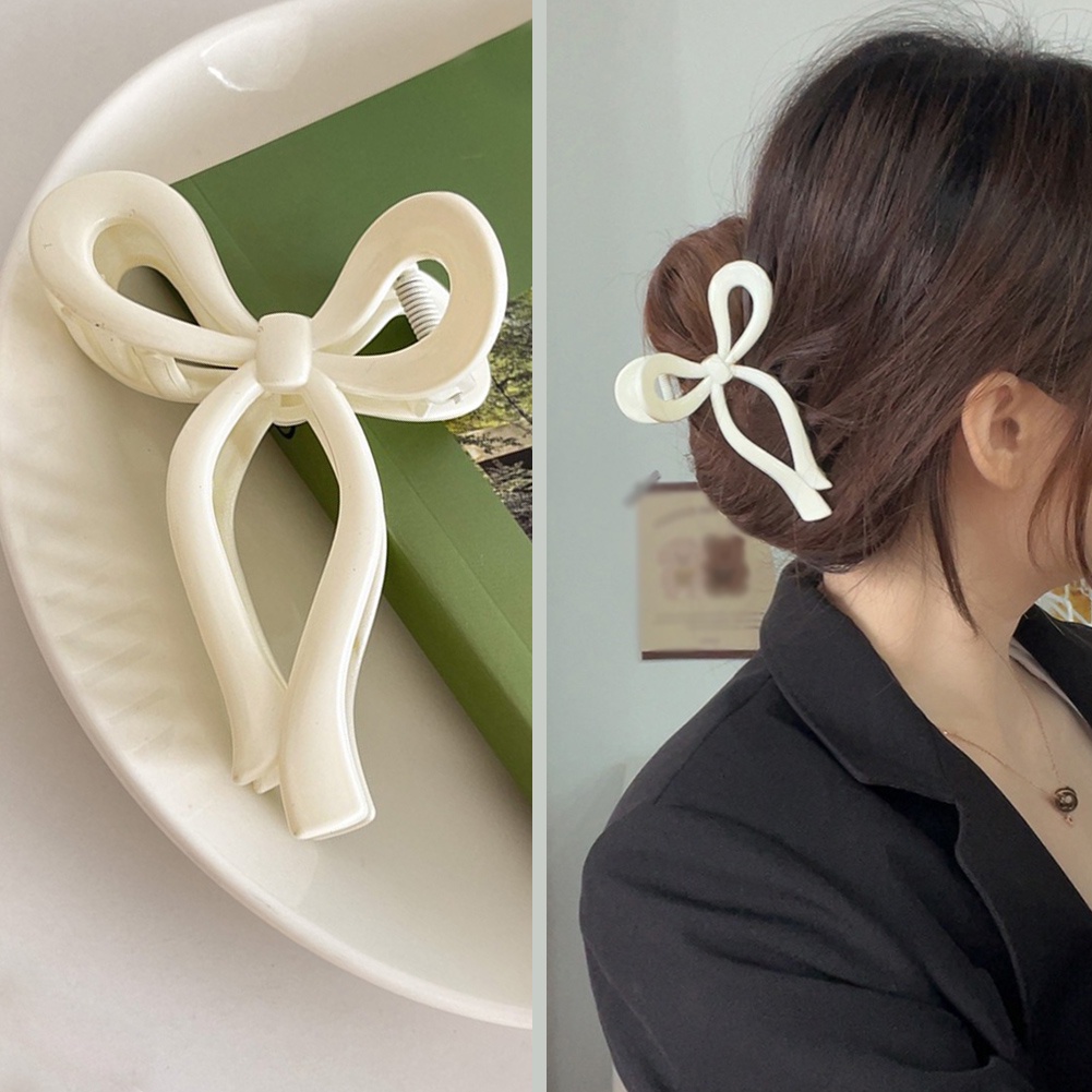 Kẹp Tóc Hình Nơ Bằng Nhựa Phong Cách Hàn Quốc Cho Nữ